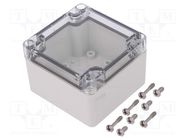 Enclosure: multipurpose; X: 80mm; Y: 82mm; Z: 55mm; EURONORD; grey FIBOX