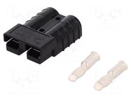 Connector: wire-wire; plug; hermaphrodite; SB50; 600V; PIN: 2; black ANDERSON POWER PRODUCTS