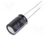 Capacitor: electrolytic; low ESR; THT; 220uF; 50VDC; Ø10x16mm; ±20% PANASONIC