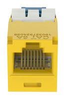 RJ45 CONN, JACK, 8P8C, 1PORT, YELLOW