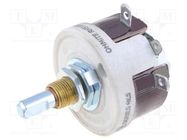 Potentiometer: shaft; single turn; 3.5kΩ; 25W; 6.35mm; wirewound OHMITE