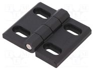 Hinge; Width: 60mm; technopolymer PA; black; H: 70mm ELESA+GANTER