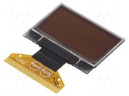 Display: OLED; graphical; 1"; 128x64; Dim: 26.7x19.26x1.26mm; 1x30 DISPLAY ELEKTRONIK