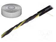Wire: motor; chainflex® CF37.D; 4G2.5mm2; black; stranded; Cu IGUS