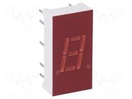 Display: LED; 7-segment; 7.62mm; 0.3"; No.char: 1; red; 0.8÷2mcd LITEON