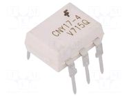 Optocoupler; THT; Ch: 1; OUT: transistor; 4.17kV; DIP6; CNY17 ONSEMI