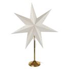 LED paper star with golden stand, 45 cm, indoor, EMOS