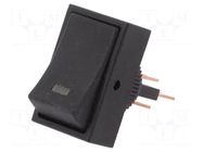 ROCKER; SPST; Pos: 2; ON-OFF; 25A/12VDC; orange; LED,point; 12VDC SCI