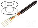 Wire: microphone cable; 3x0.22mm2; black; OFC; -15÷70°C; PVC TASKER