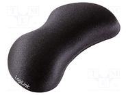 Wrist rest gel pad; black; 140x55x25mm; lycra,silicone LOGILINK