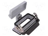 Enclosure for connectors: HDC; size 77.27; for panel mounting ILME