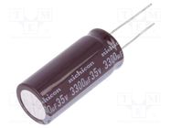 Capacitor: electrolytic; low ESR; THT; 3300uF; 35VDC; Ø18x40mm NICHICON