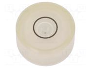 Spirit level; H: 9mm; Ømount.hole: 18mm; plastic; Body: white ELESA+GANTER