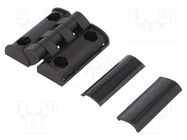 Hinge; Width: 48mm; technopolymer PA; black; H: 49.5mm; -20÷80°C ELESA+GANTER