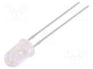 LED; 5mm; red; 250÷400mcd; 15°; Front: convex; 1.7÷2.5VDC FORYARD