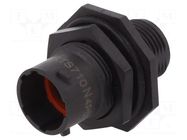 Connector: circular; socket; for panel mounting,front side nut AMPHENOL