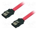 Cable: SATA; SATA L-Type plug x2; 500mm; red LOGILINK