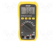 Digital multimeter; LCD; (2000); VDC accuracy: ±(0.5%+2digit) AXIOMET