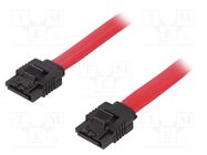 Cable: SATA; SATA L-Type plug x2; 900mm; red LOGILINK