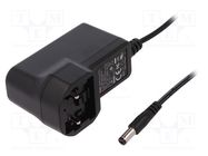 Power supply: switching; mains,plug; 18VDC; 0.66A; 12W; 85% MEAN WELL