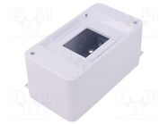 Enclosure: for modular components; IP30; white; No.of mod: 3; ABS PAWBOL