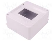 Enclosure: for modular components; IP30; white; No.of mod: 6; ABS PAWBOL