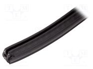 Hole and edge shield; EPDM; L: 5m; black; H: 11.5mm; W: 8.75mm ELESA+GANTER