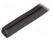 Hole and edge shield; EPDM; L: 10m; black; H: 11.5mm; W: 8.75mm ELESA+GANTER