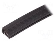 Hole and edge shield; EPDM; L: 20m; black; H: 15.5mm; W: 8.5mm ELESA+GANTER