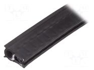 Hole and edge shield; EPDM; L: 5m; black; H: 20.5mm; W: 11mm ELESA+GANTER