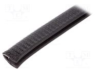 Hole and edge shield; PVC; L: 5m; black; H: 14mm; W: 10.5mm; -40÷90°C 