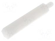 Screwed spacer sleeve; hexagonal; polyamide; M3; M3; 28.5mm FIX&FASTEN