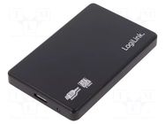 Hard discs housing: 2,5"; 0.46m; USB 3.0; ABS; black LOGILINK