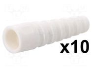 Strain relief; RG58; white; Application: BNC plugs; 10pcs. MH CONNECTORS