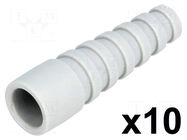 Strain relief; RG58; grey; Application: BNC plugs; 10pcs. MH CONNECTORS