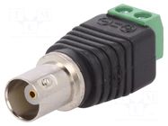 Adapter; BNC female,terminal block; PIN: 2 GOOBAY