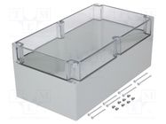 Enclosure: multipurpose; X: 200mm; Y: 360mm; Z: 151mm; EURONORD; grey FIBOX