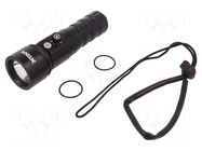 Torch: LED; L: 155mm; 60lm,200lm,600lm,1100lm; Ø: 46mm; IPX8; 3000K XTAR