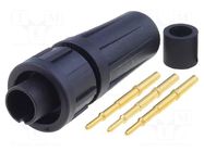 Connector: circular; plug; male; 6.5A; 125V; PIN: 3; EN2; soldering SWITCHCRAFT