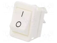 ROCKER; DPST; Pos: 2; ON-OFF; 16A/250VAC; white; none; 1350 BULGIN