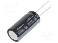 Capacitor: electrolytic; THT; 10000uF; 16VDC; Ø16x35.5mm; ±20% NICHICON