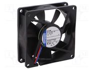 Fan: DC; axial; 24VDC; 80x80x25mm; 58m3/h; 27dBA; ball bearing EBM-PAPST