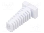 Strain relief; elastomer; white; Panel thick: max.2.2mm; L: 25mm FIX&FASTEN