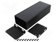 Enclosure: multipurpose; X: 89mm; Y: 220mm; Z: 56mm; 1455ZT; black HAMMOND