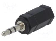Adapter; Jack 2.5mm socket,Jack 3.5mm 3pin plug LOGILINK