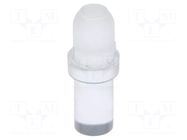 Fiber for LED; Ø3mm; L: 6mm; round; Front: convex; straight; UL94V-0 FIX&FASTEN