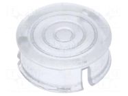 LED lens; round; polycarbonate; transparent; 5mm; Front: flat FIX&FASTEN