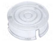 LED lens; round; polycarbonate; transparent; 5mm; Front: flat FIX&FASTEN