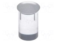 Fiber for LED; Ø3.3mm; L: 5mm; round; Front: flat; straight FIX&FASTEN