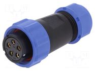 Connector: circular; plug; female; PIN: 5; IP68; SP21; 7÷12mm; 10A WEIPU